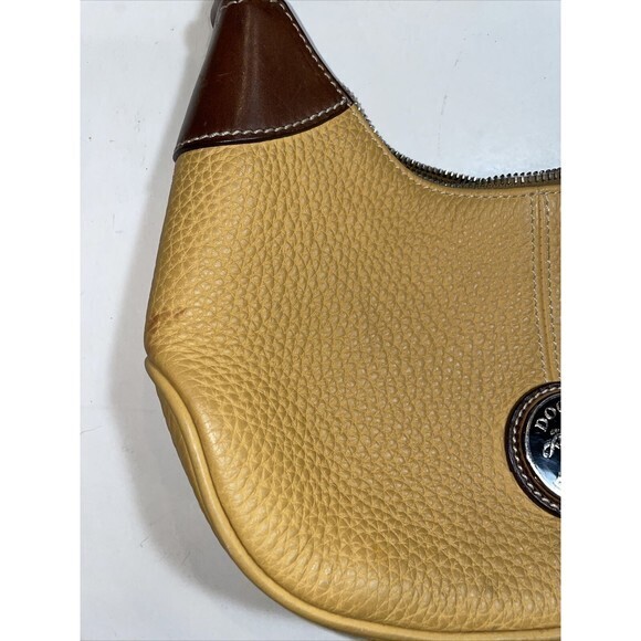 Dooney & Bourke Hobo All-Weather Leather AWL Purse Shoulder Bag Yellow - Picture 7 of 10